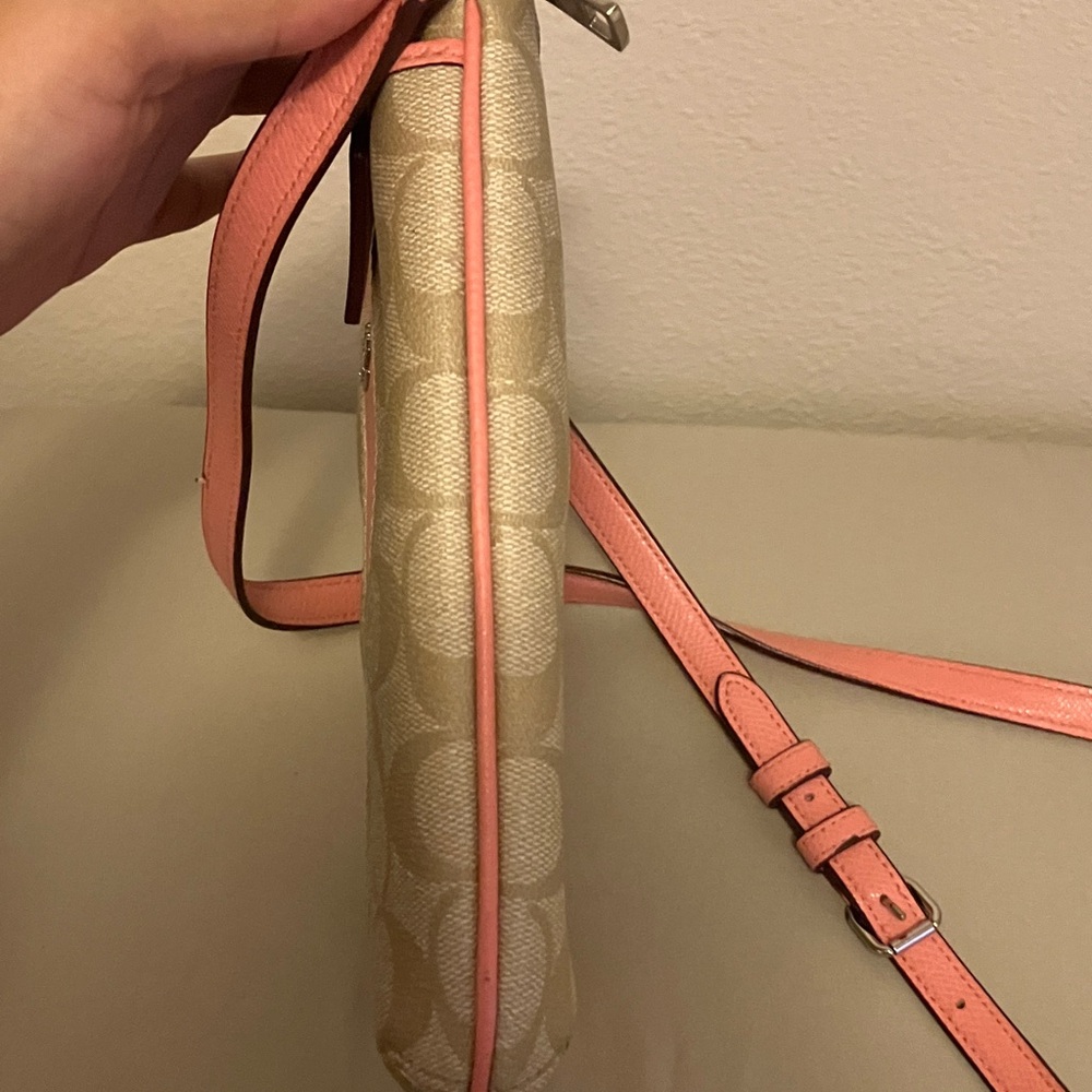 Coach Beige and Pink Crossbody Bag - Picture 9 of 15